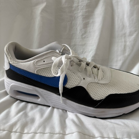 Men's White and Blue Nike Air Max SC Shoes - Picture 6 of 9